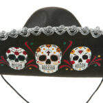 Day of the Dead themed sombrero