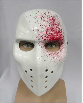Blood spatter ice hockey mask