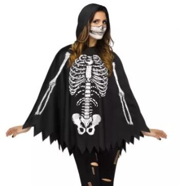 Skeleton poncho costume