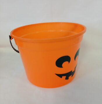 Trick or treat bucket smiley face