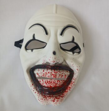 Scary black & white clown mask