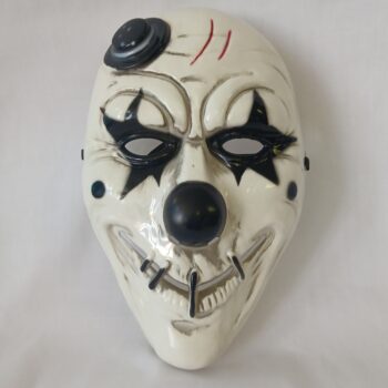 Scary clown mask with little hat