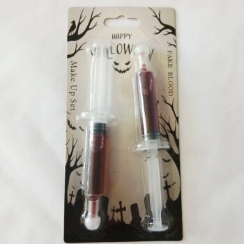 Syringes with fake blood