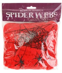 Red fake spiderweb