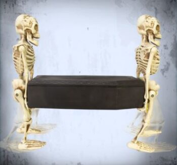 Animated skeletons carrying coffin