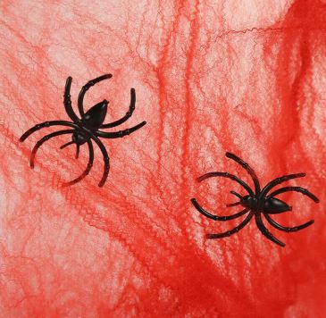 Red fake spiderweb