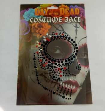 Day of the Dead gem face stickers stars