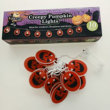 Creepy pumpkin string lights